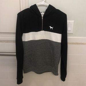 Victoria secret quarter zip pull over/hoodie